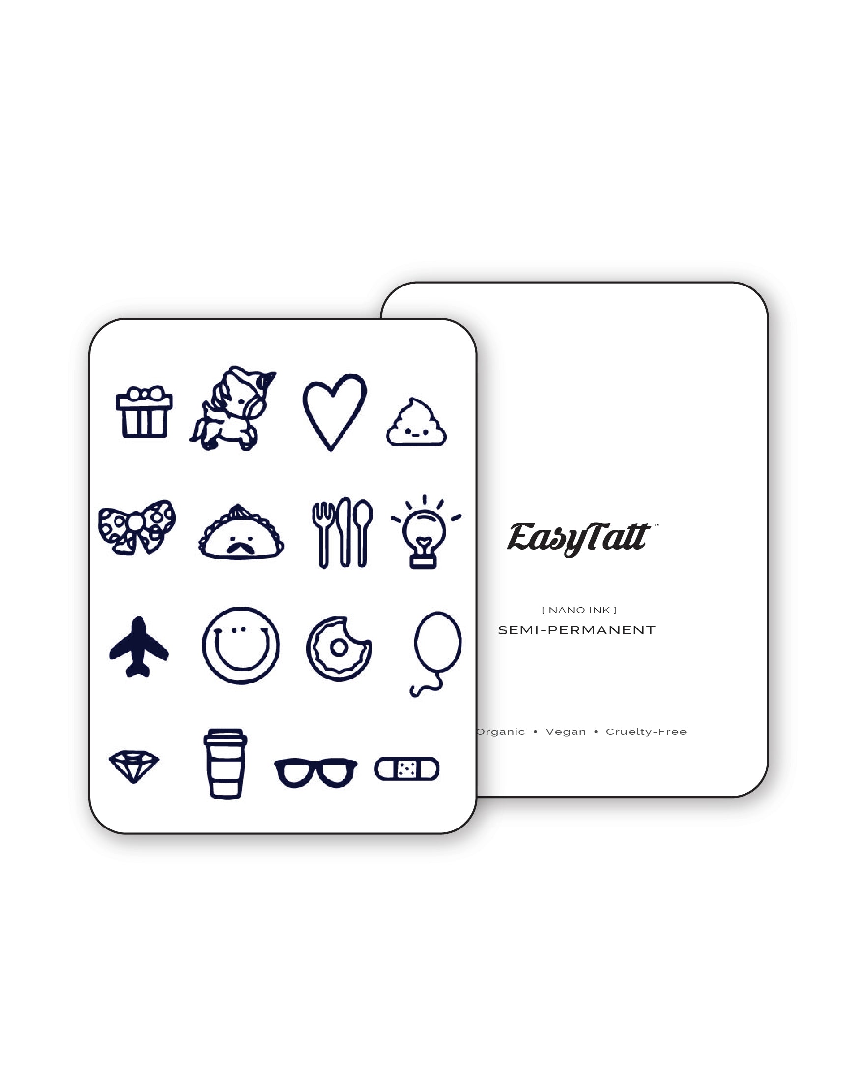 (16 Tattoos) Playful Soul - Semi-Permanent Tattoos