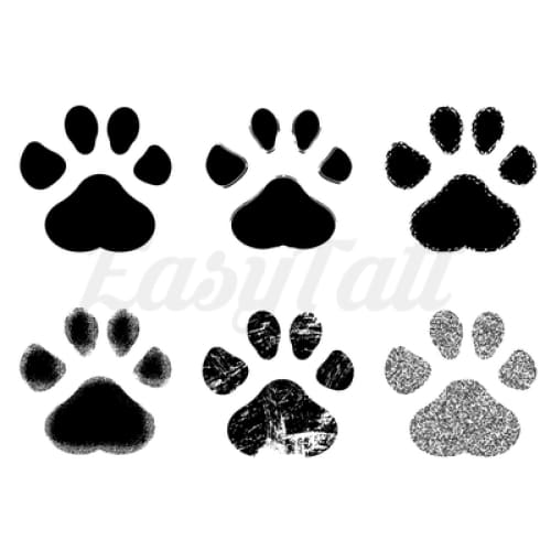 Dog Paws - Temporary Tattoo