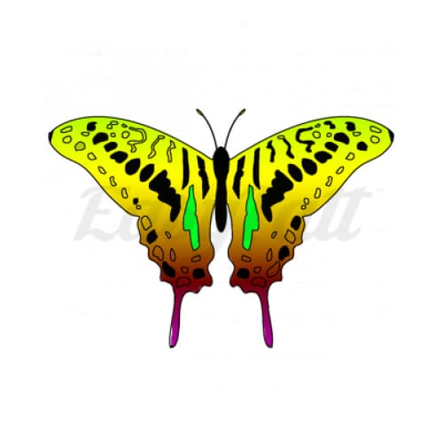 Electric Butterfly - By Jen - Temporary Tattoo