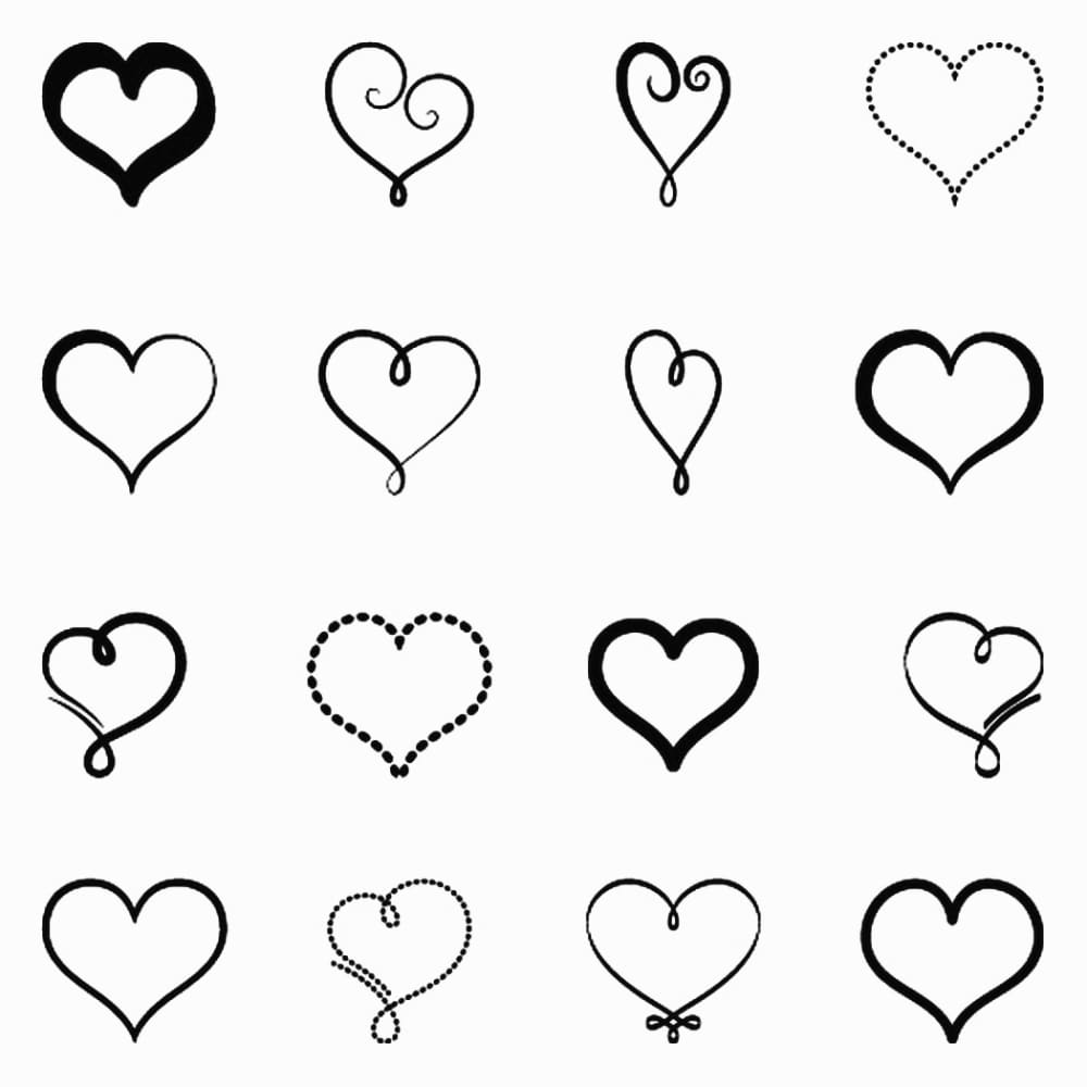 Heart Set - Temporary Tattoo