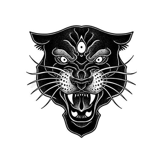 Mythical Panther - Temporary Tattoo