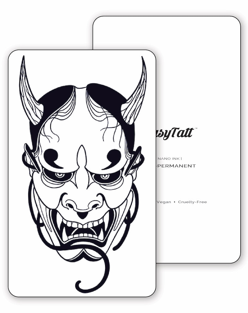Oni Mask Semi-Permanent Tattoo | EasyTatt™ – EasyTatt Ink co.