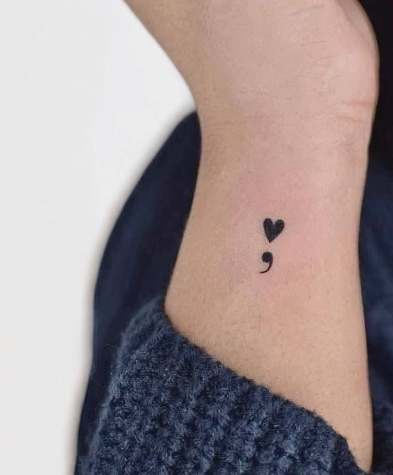 Semi Colon Heart