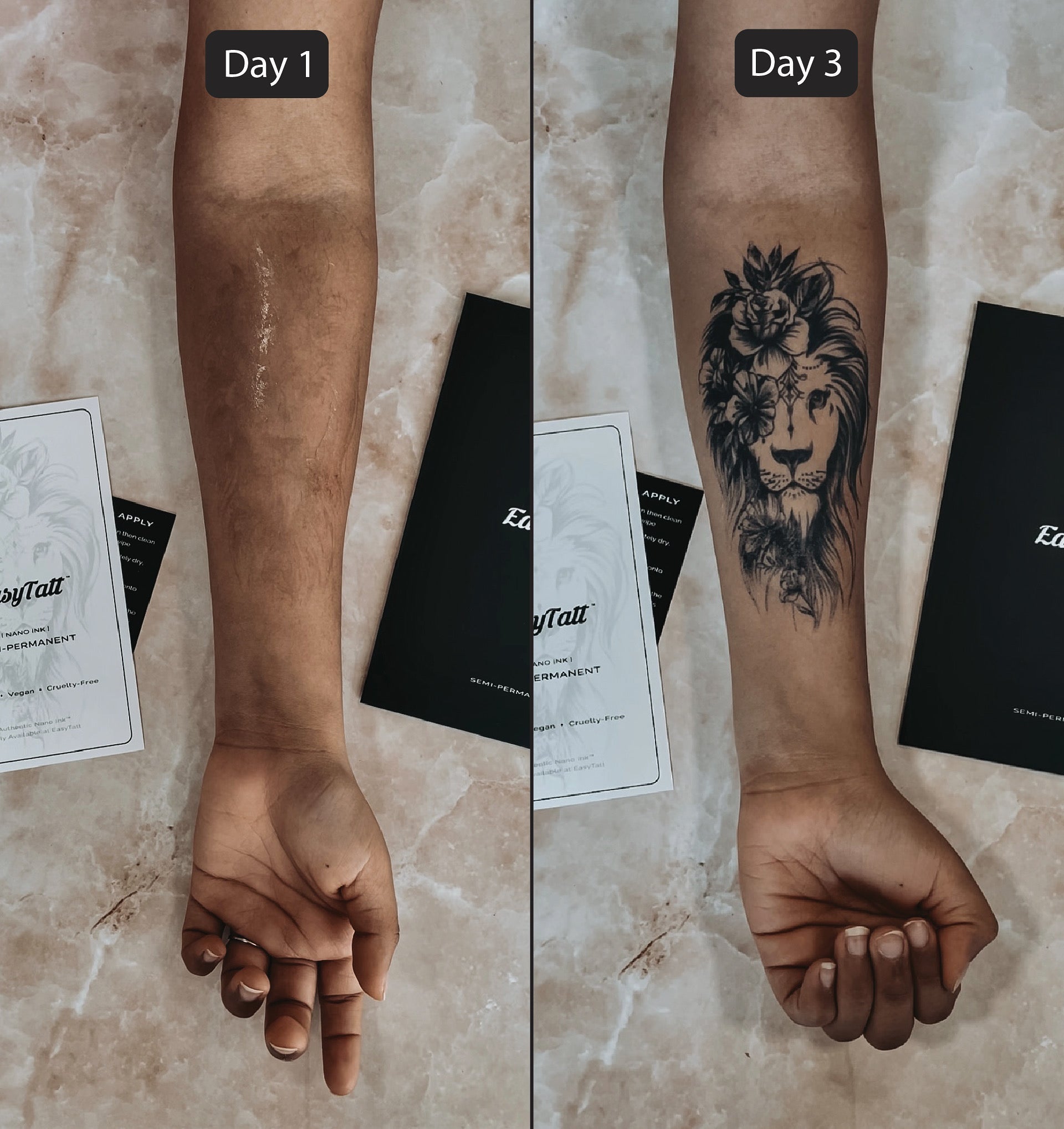 Lioness - Semi-Permanent Tattoo