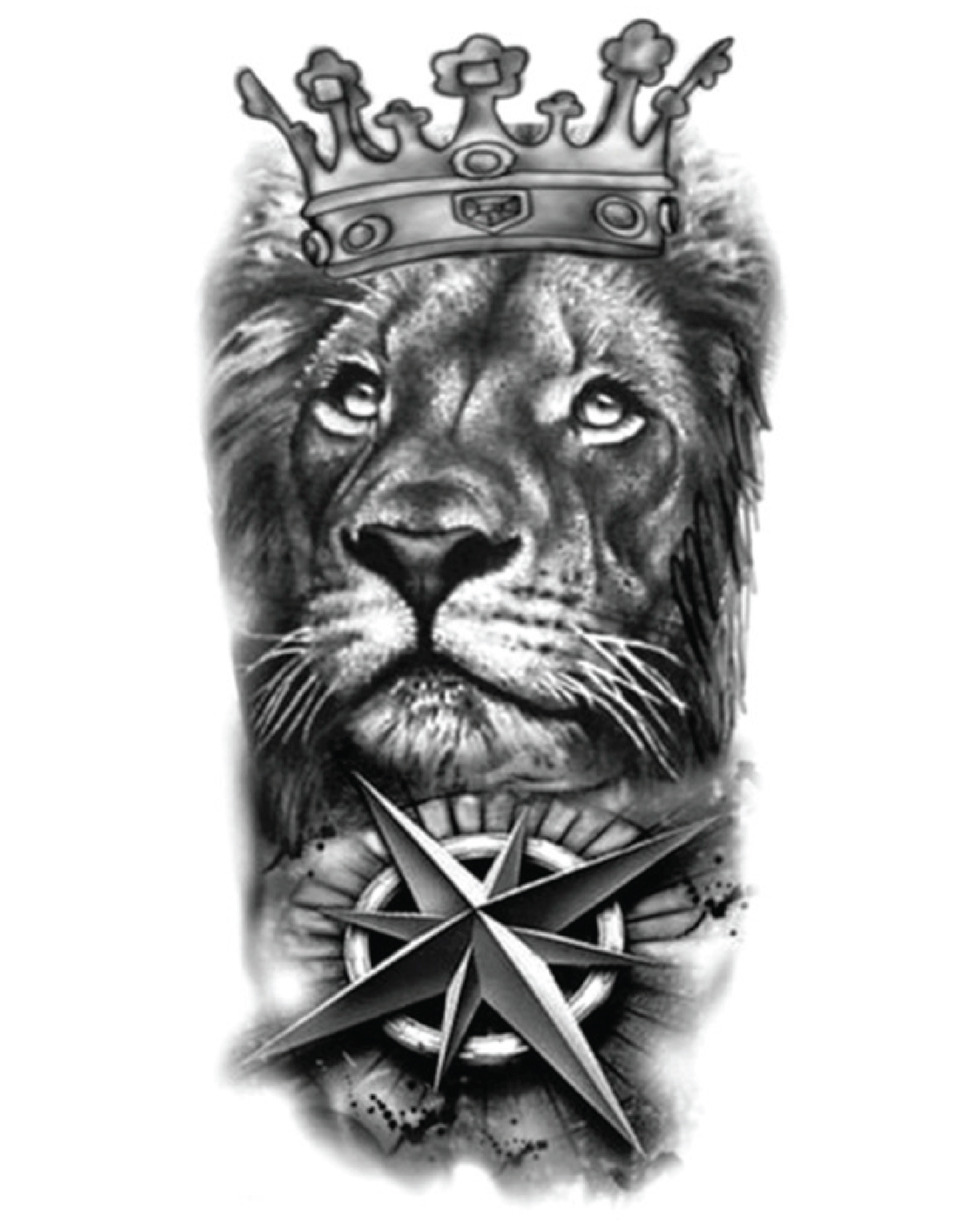 A King's Path Lion Crown Temporary tattoo