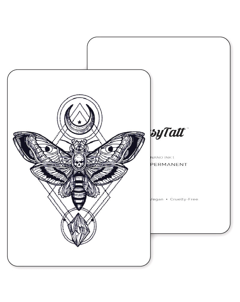 Abstract Moth - Semi-Permanent Tattoo