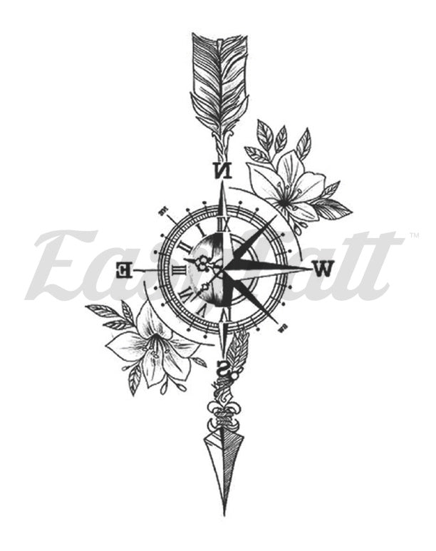 Adventure Compass - Temporary Tattoo