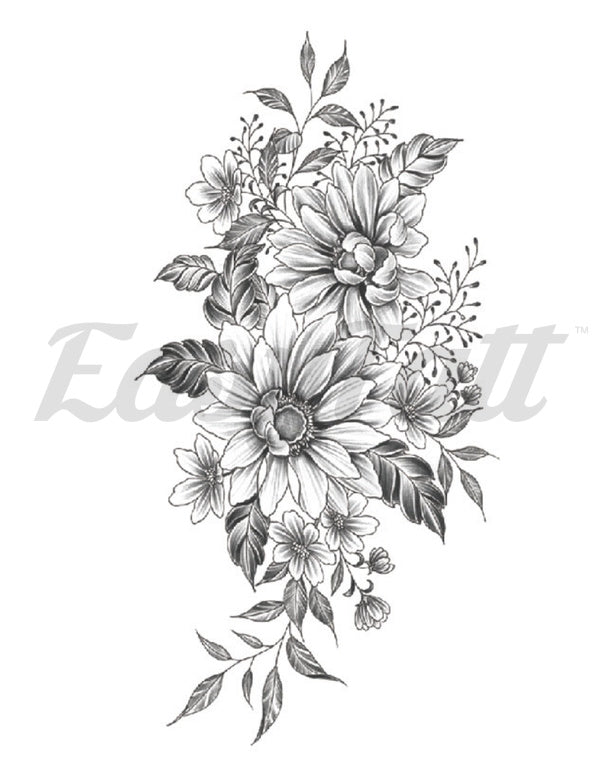 Blossoming Sunflowers - Temporary Tattoo