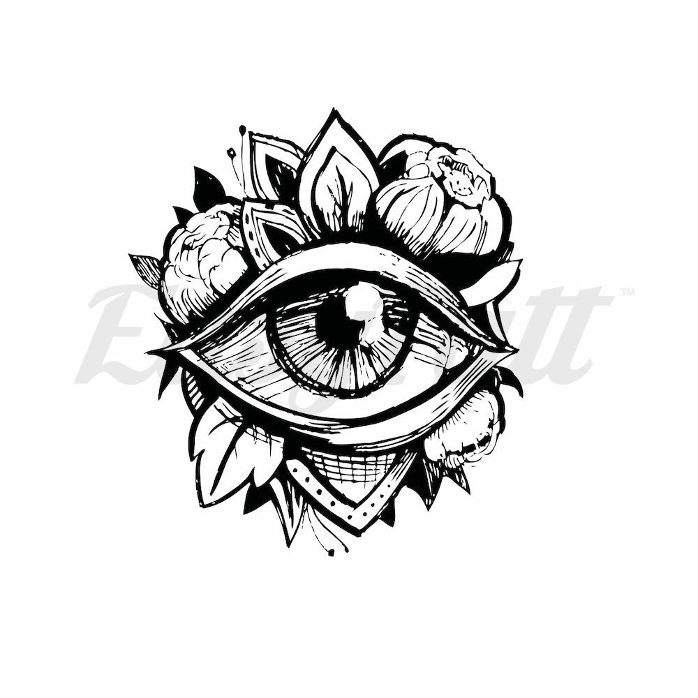 Floral Eye - Temporary Tattoo