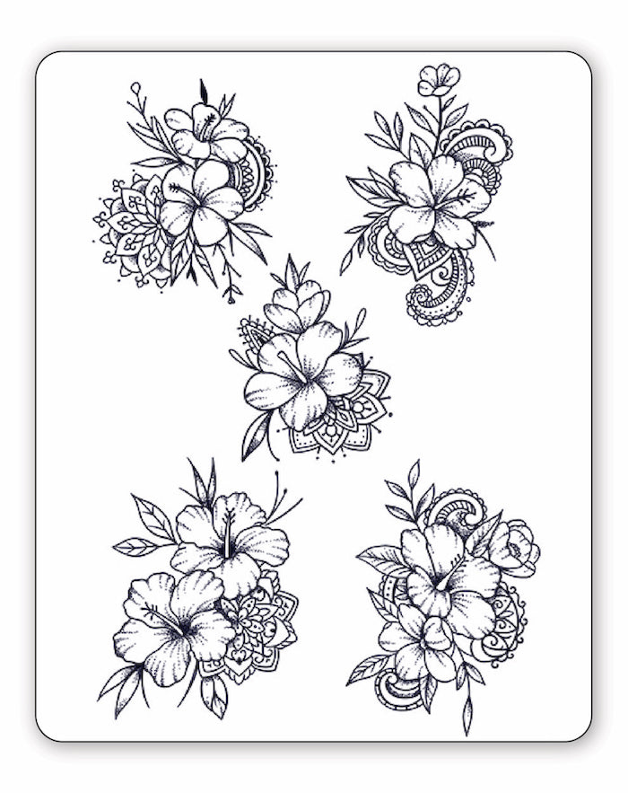 Floral Mandalas Pack - 5 Tattoos