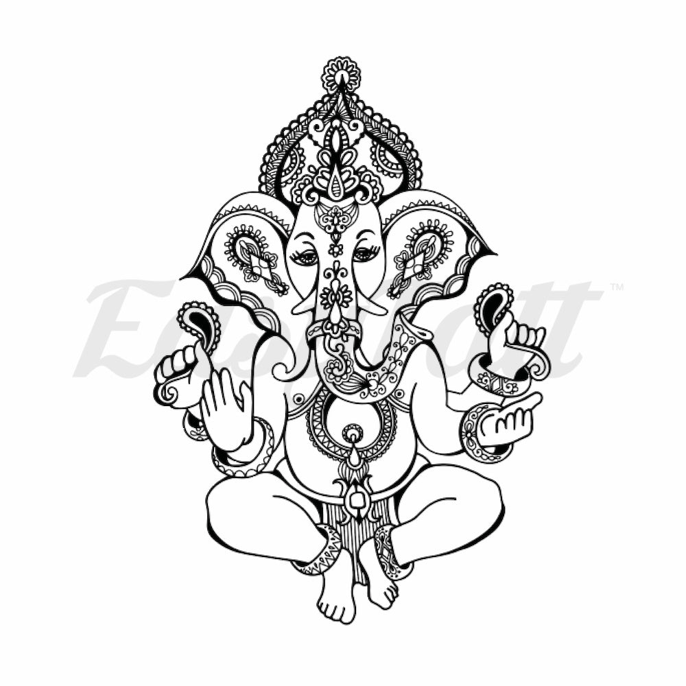 Lord Ganesha - Temporary Tattoo