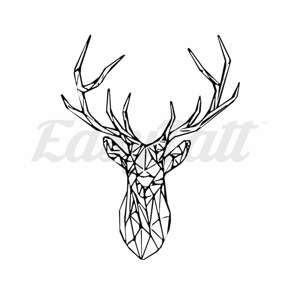 Geometric Deer - Temporary Tattoo