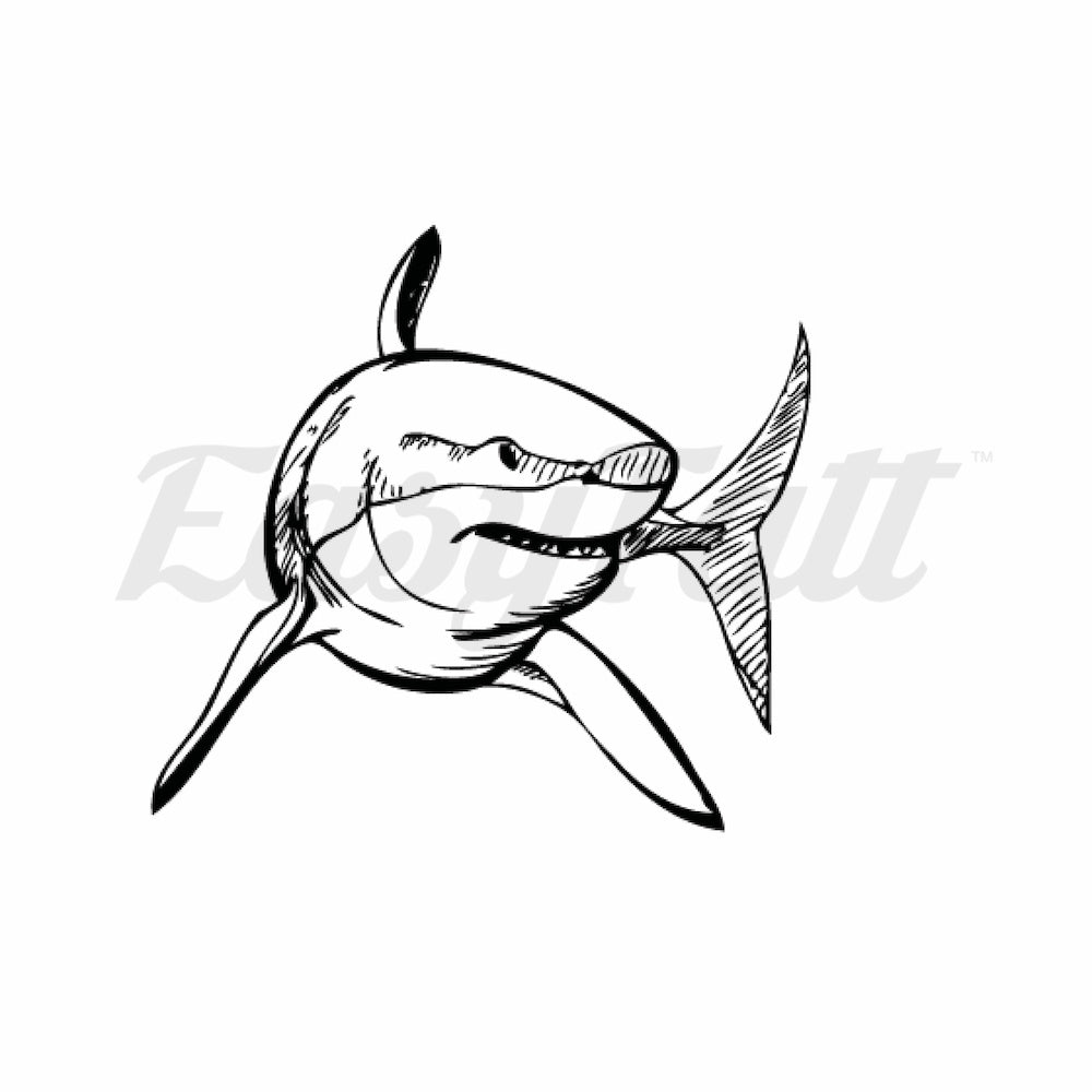 Great White Shark - Temporary Tattoo