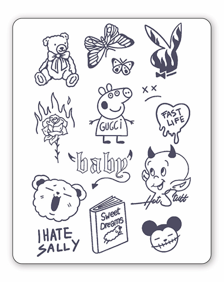 (13 Tattoos) Gucci Gang - Semi-Permanent Tattoos