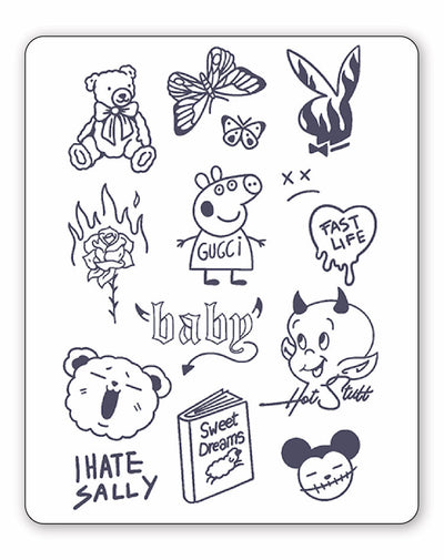 (13 Tattoos) Gucci Gang - Semi-Permanent Tattoos
