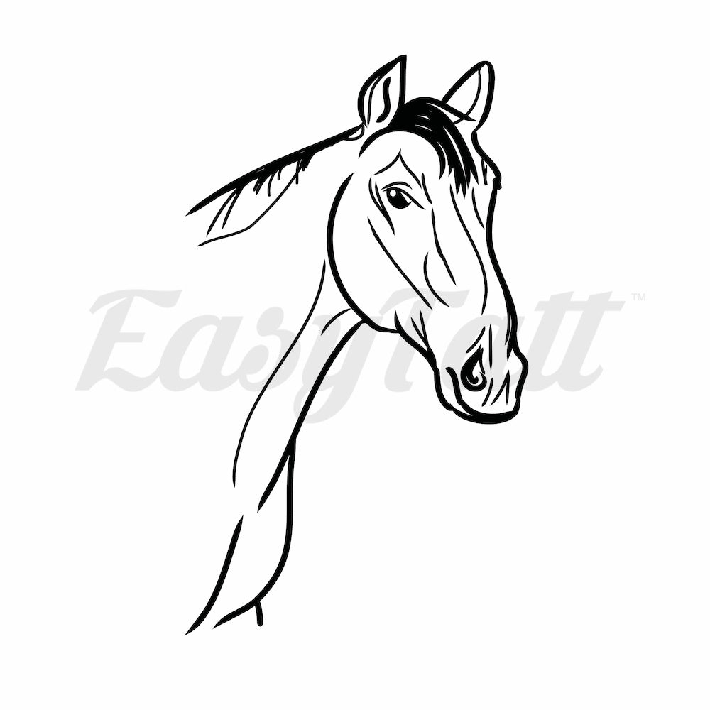 Horse Sketch - Temporary Tattoo