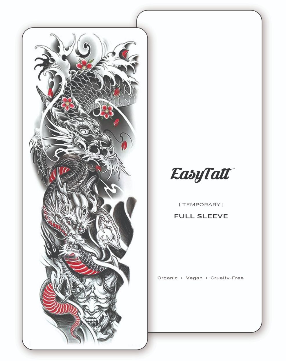 (Full Sleeve) Japanese Dragon - Temporary Tattoo