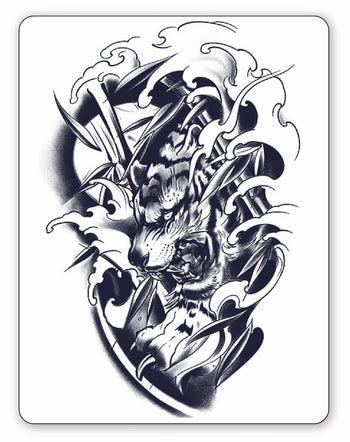 (Half Sleeve) Japanese Tiger - Semi-Permanent Tattoo