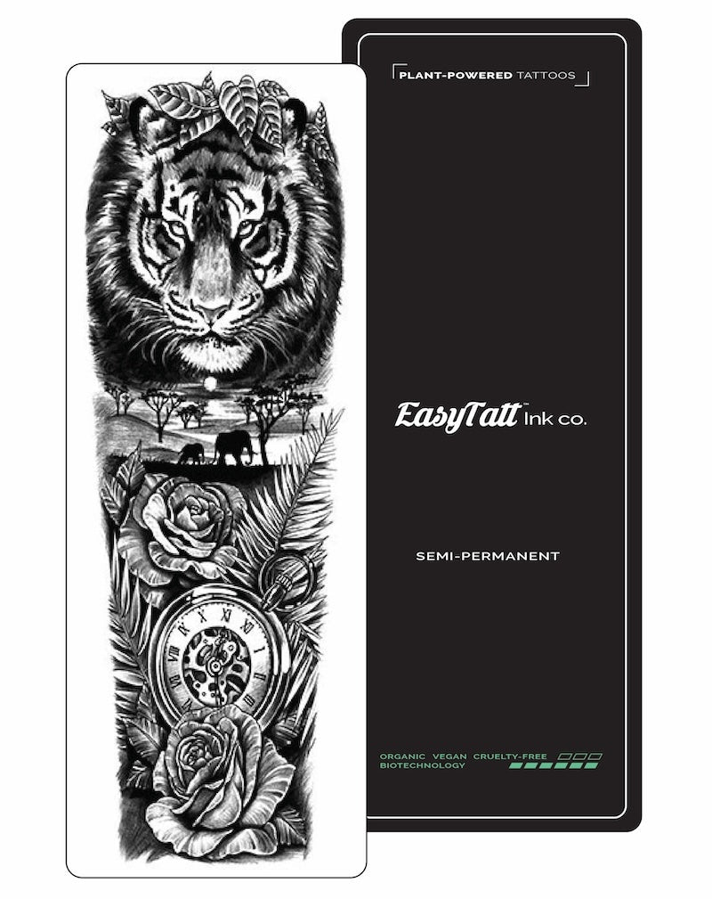 (Full Sleeve) Lost Safari - Semi-Permanent Tattoo