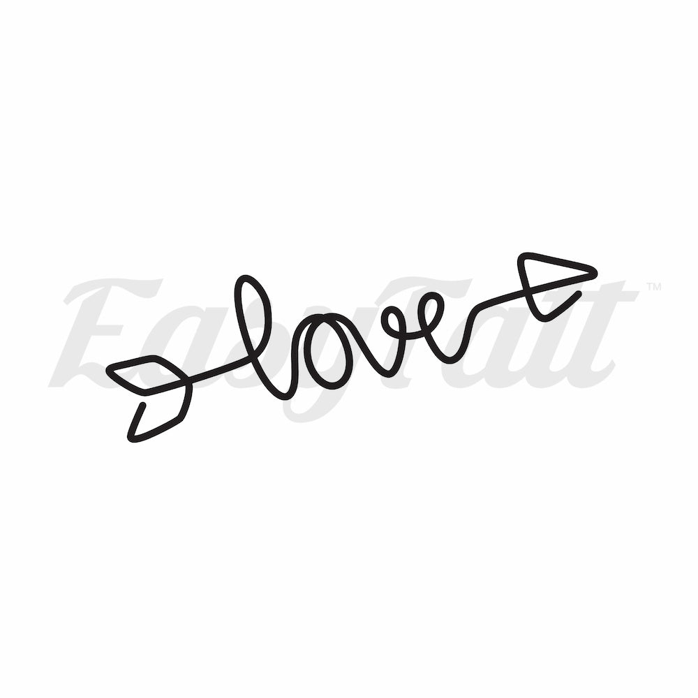 Love Arrow - Temporary Tattoo