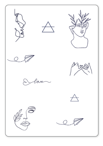 (10 Tattoos) Minimalist - Semi-Permanent Tattoos