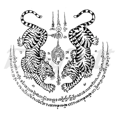 Muay Thai Tigers - Temporary Tattoo