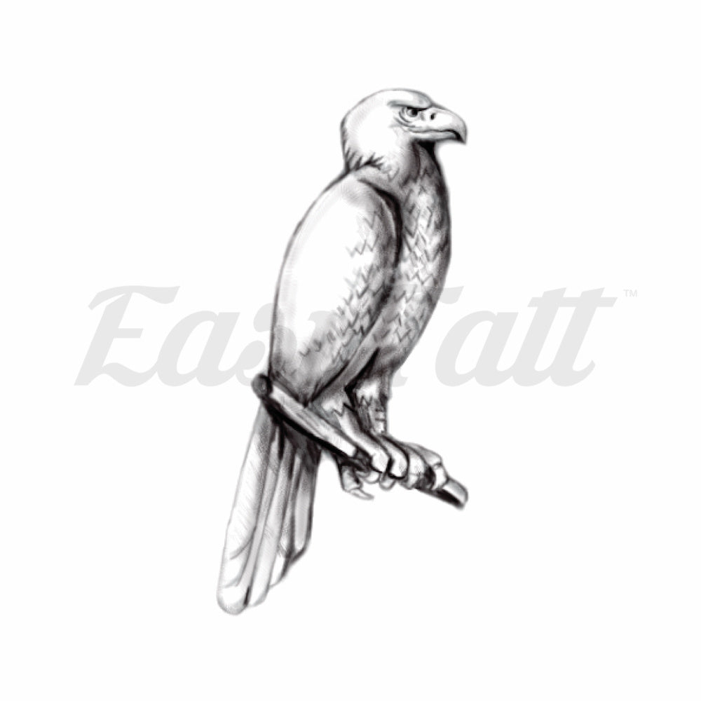 Perched Eagle - Temporary Tattoo