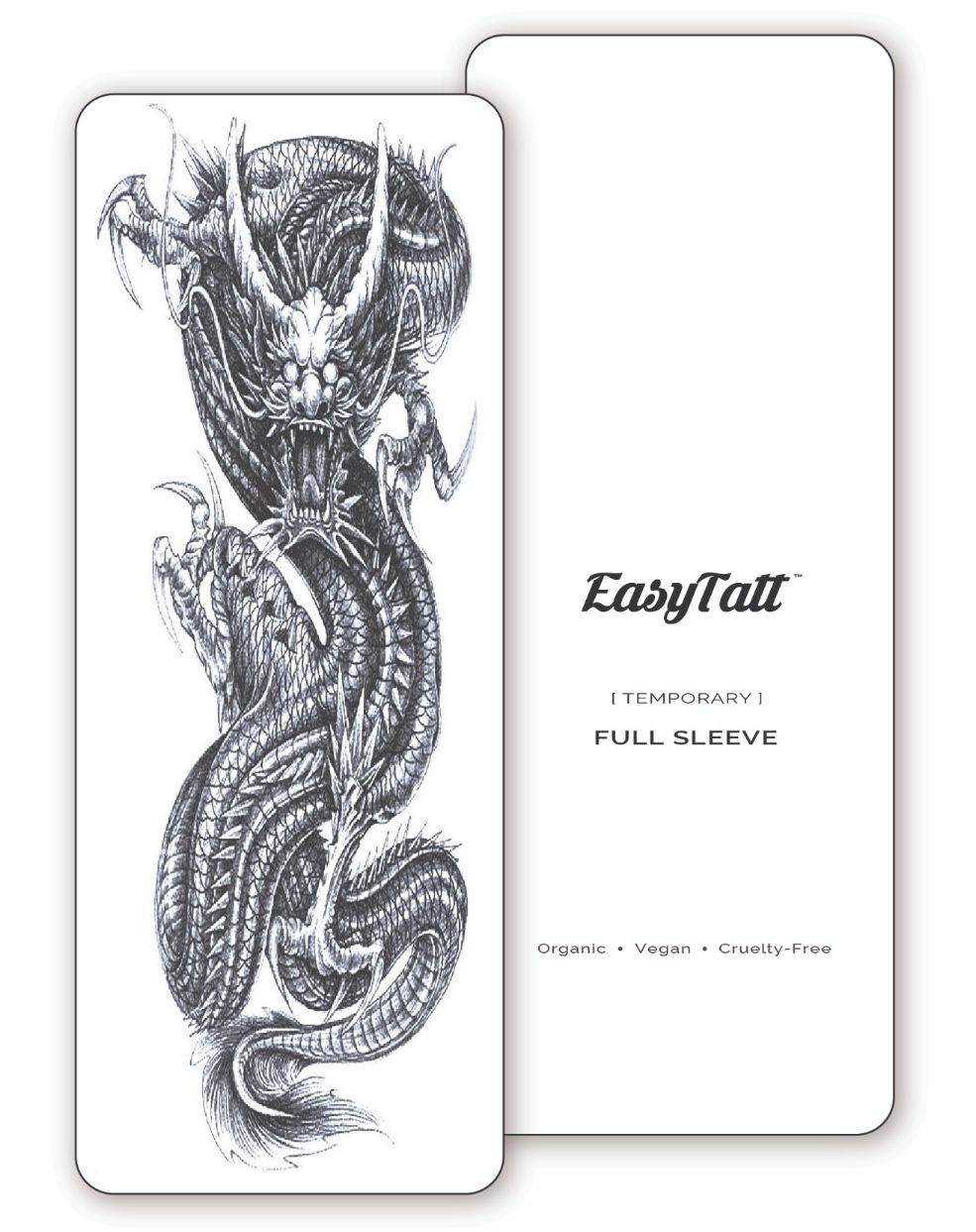 (Full Sleeve) Primed Dragon - Temporary Tattoo