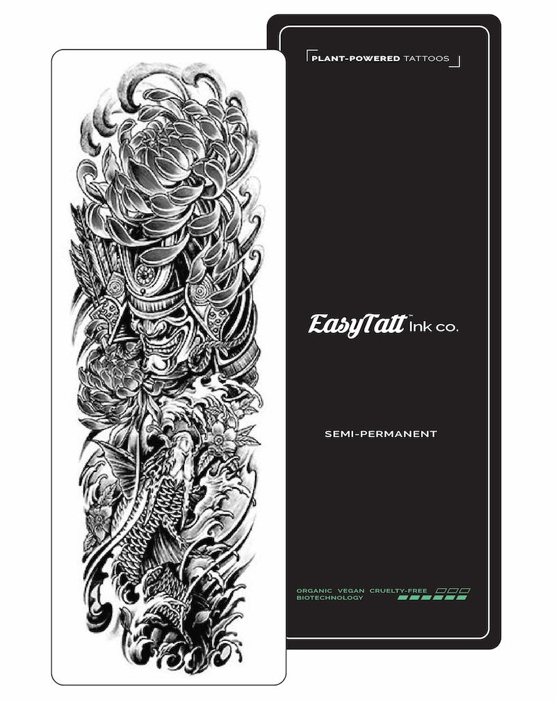 (Full Sleeve) Samurai - Semi-Permanent Tattoo