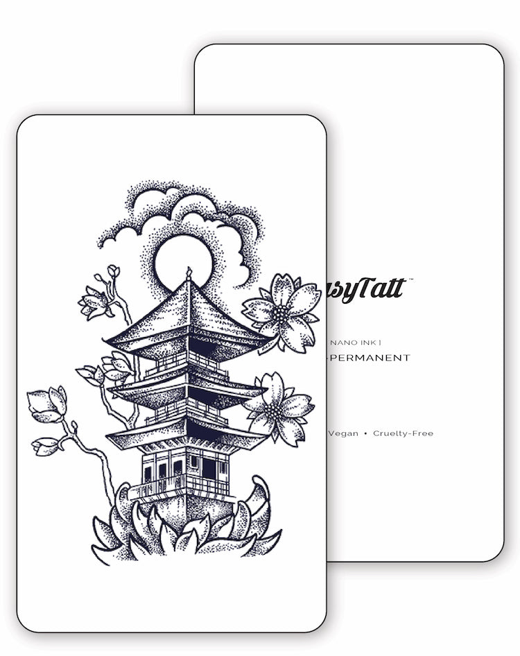 Japanese Temple - Semi-Permanent Tattoo