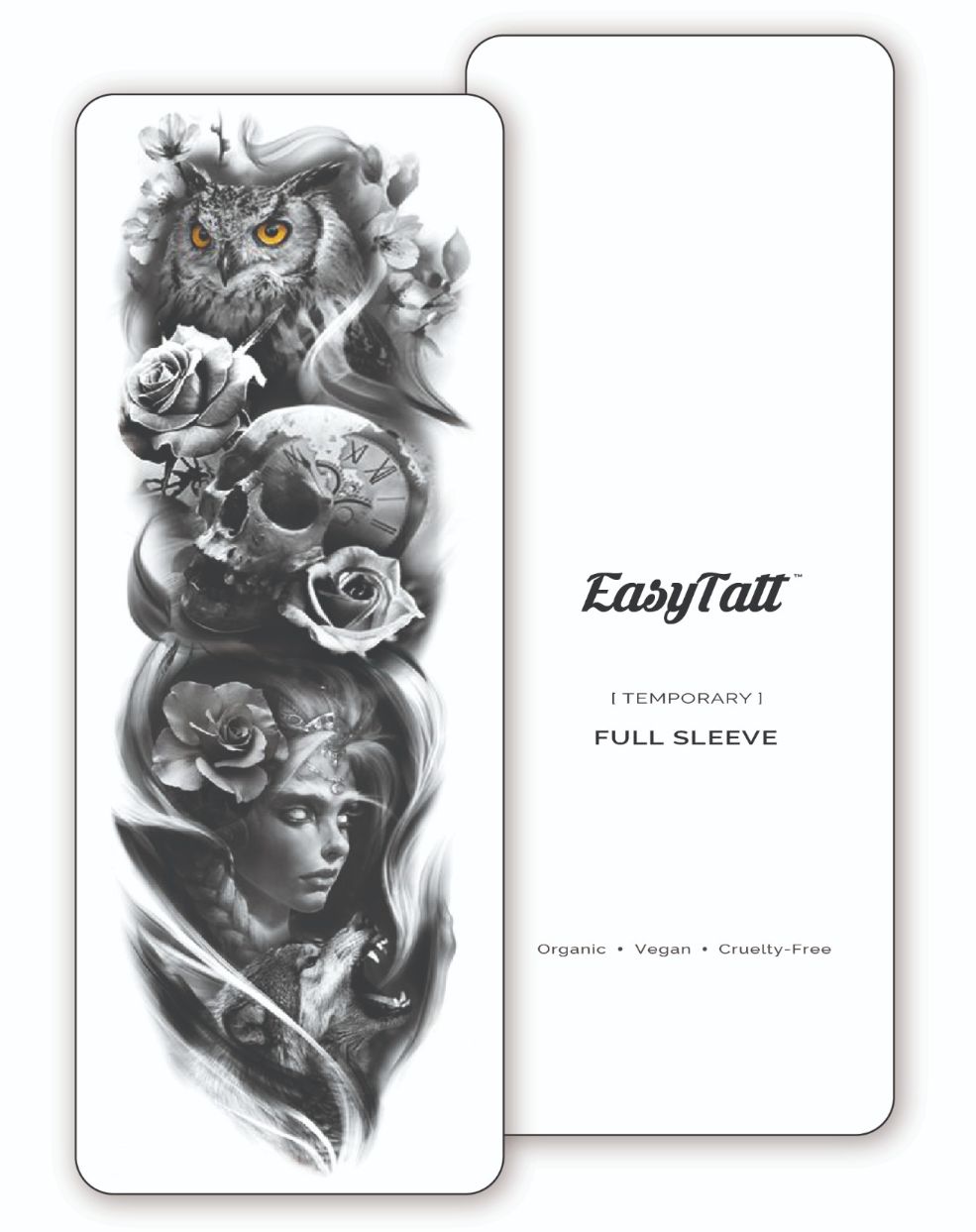 (Full Sleeve) Wisdom - Temporary Tattoo