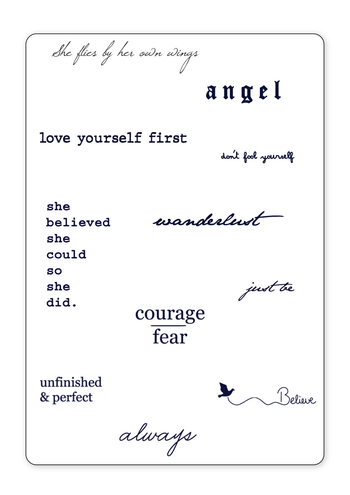 (11 Tattoos) Wise Words - Semi-Permanent Tattoos