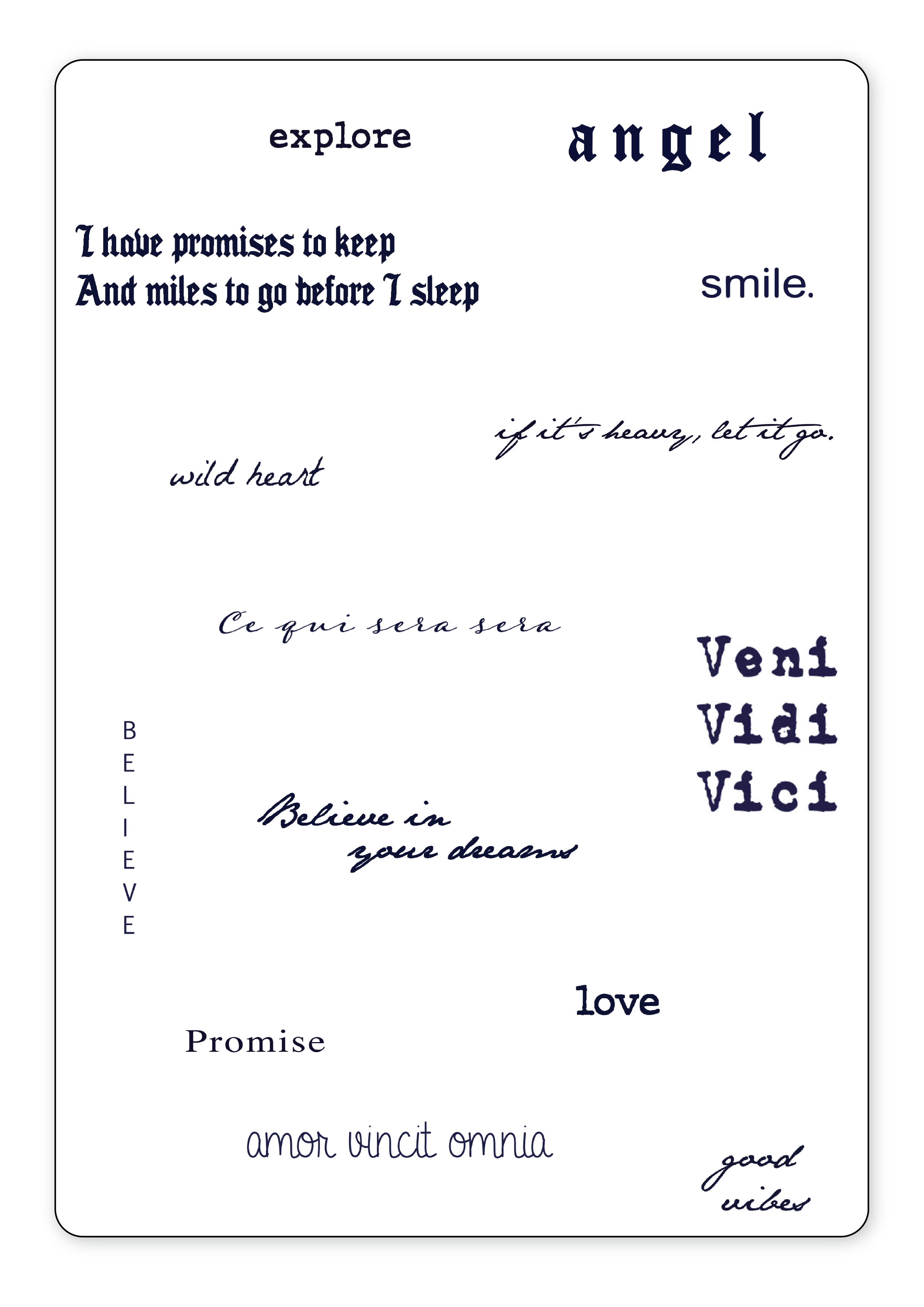 (14 Tattoos) Wordsmith - Semi-Permanent Tattoos