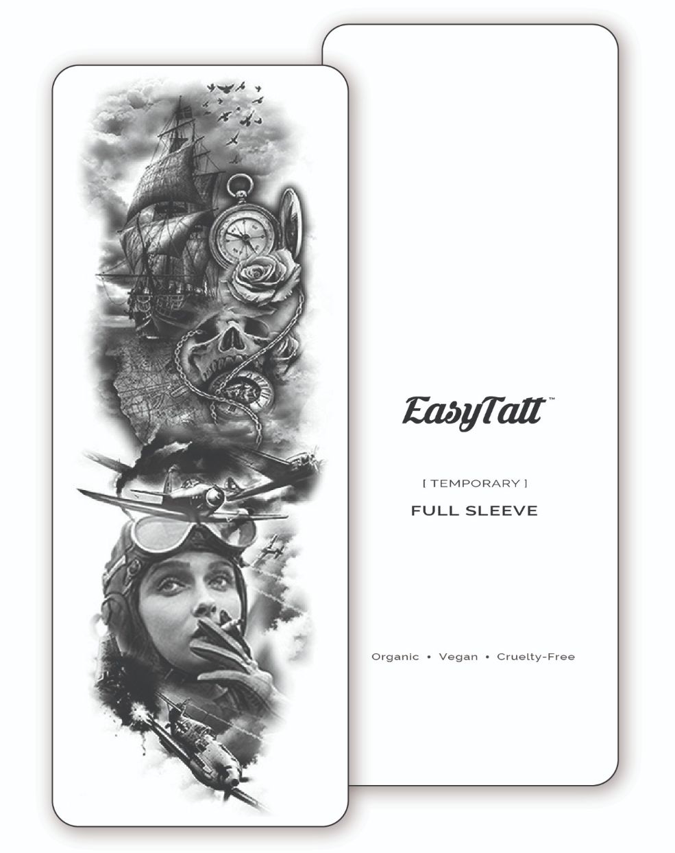 (Full Sleeve) World War - Temporary Tattoo