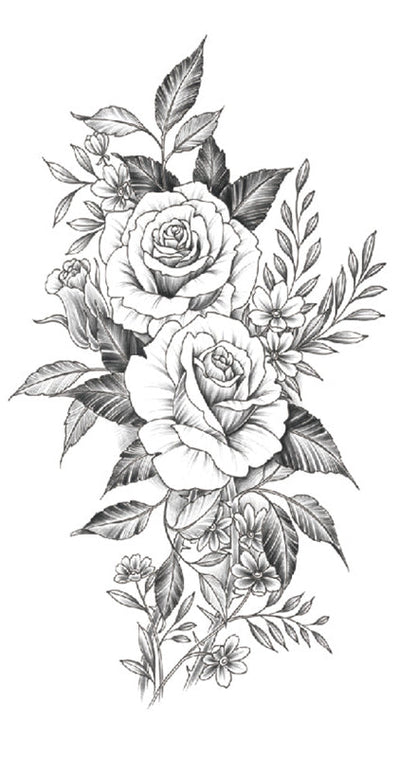 Rose Bunch - Temporary Tattoo