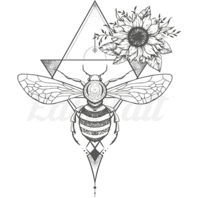 Abstract Bee - Temporary Tattoo