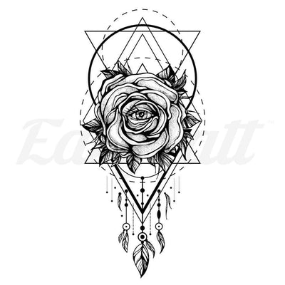 Abstract Rose Eye - Temporary Tattoo