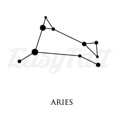 Aries Constellation - Temporary Tattoo