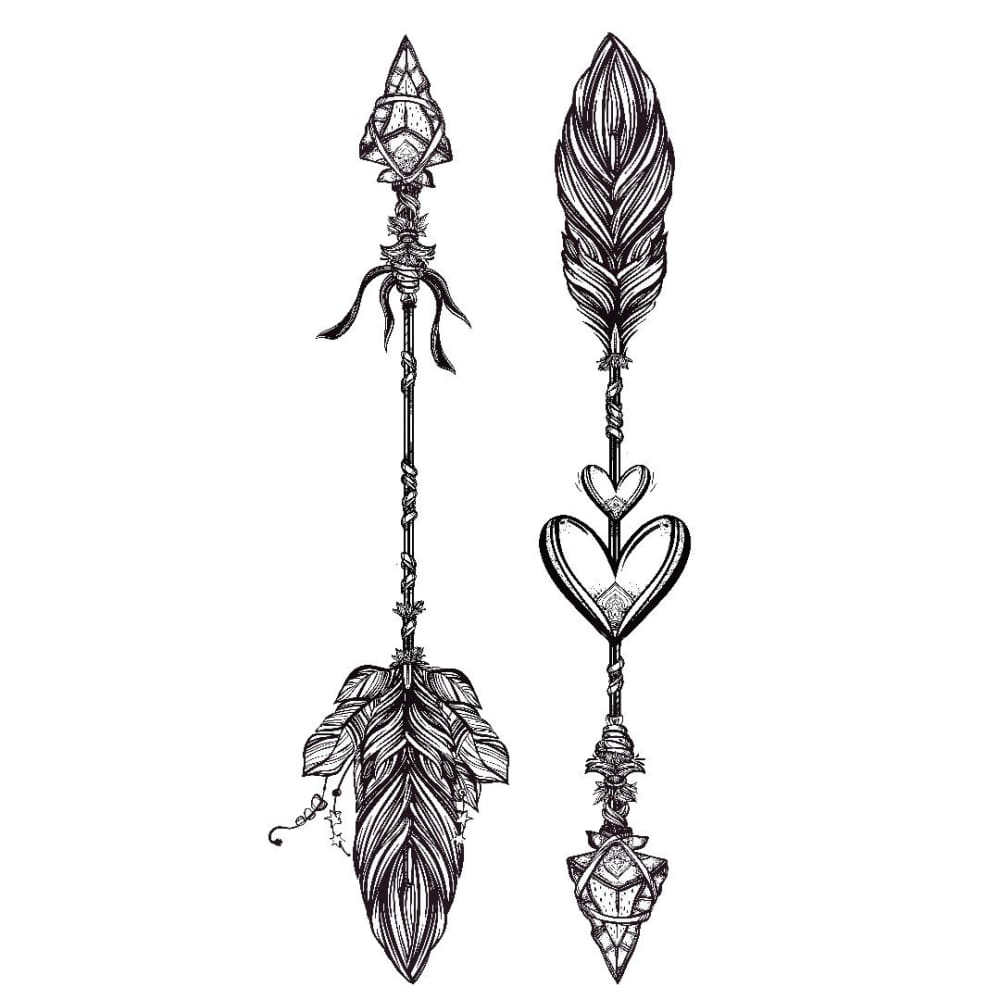 Arrow Pair - Temporary Tattoo
