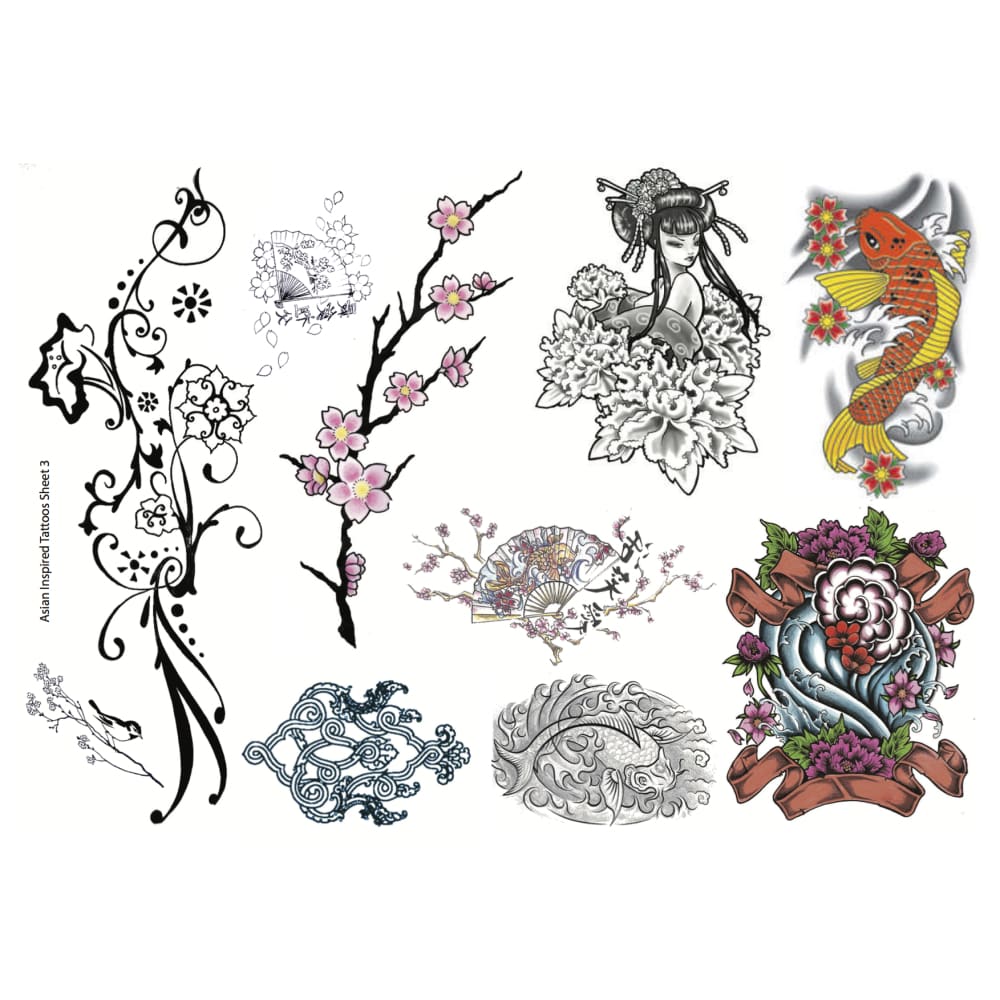 Asian Set - Temporary Tattoo