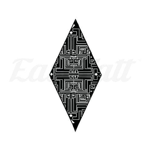 Black Aztec - By Jen - Temporary Tattoo