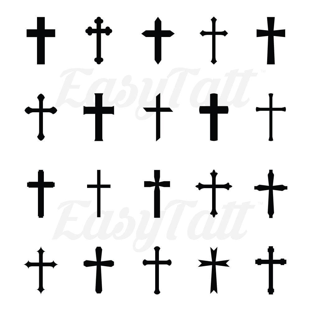 Black Cross Collection - Temporary Tattoo