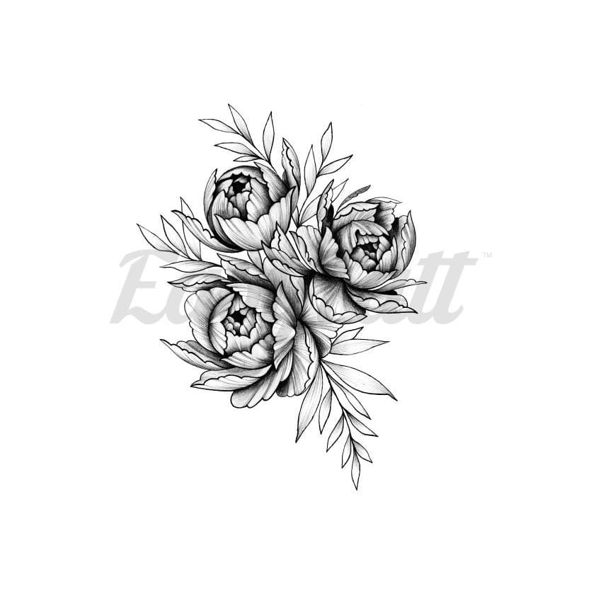 Blooming Roses - By Lenera Solntseva - Temporary Tattoo