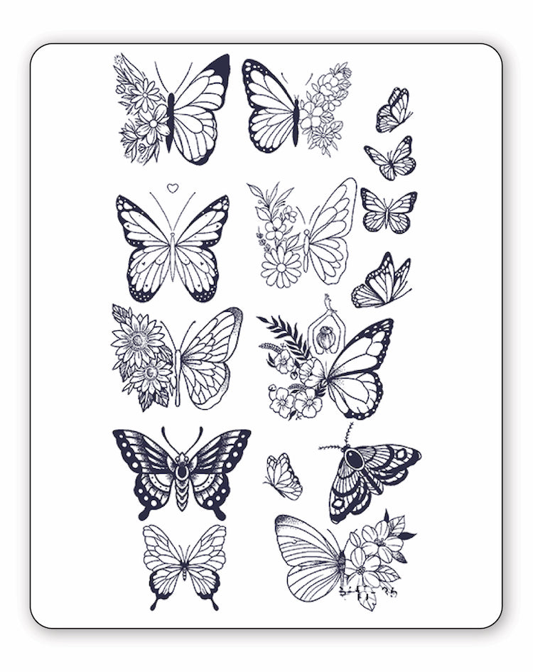 Butterfly Garden Pack - 12 Tattoos