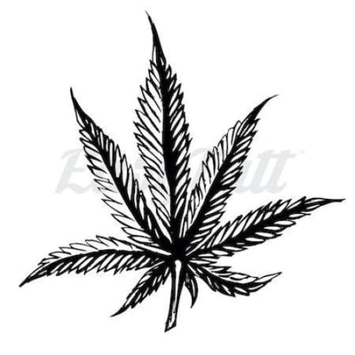 Cannabis Leaf - Temporary Tattoo