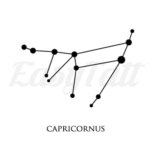 Capricorn Constellation - Temporary Tattoo