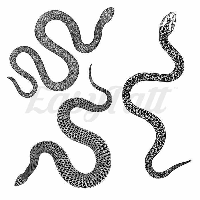 Classic Snakes - Temporary Tattoo