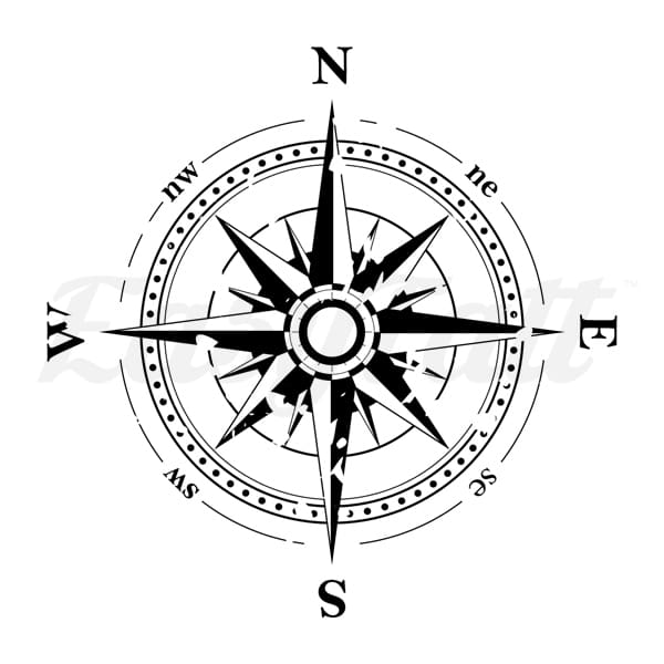 Compass - Temporary Tattoo