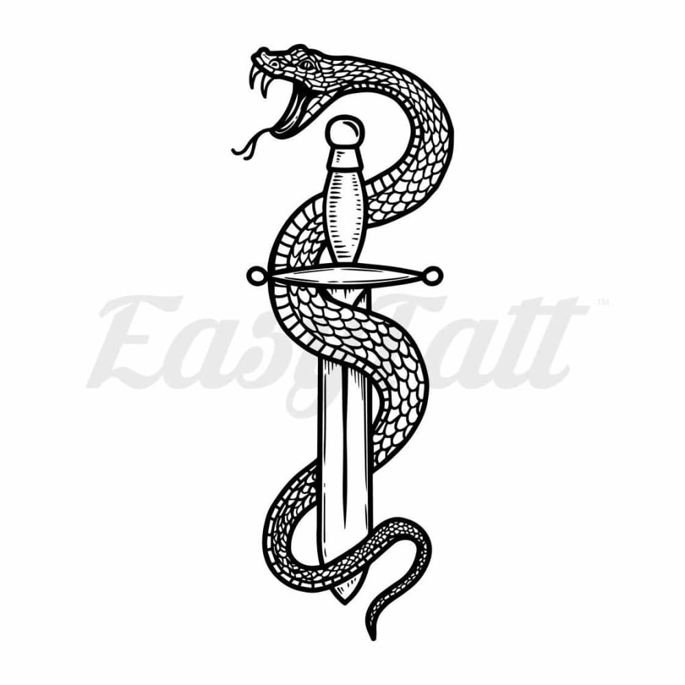 Dagger Snake - Temporary Tattoo