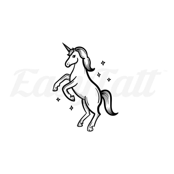 Dazzling Unicorn - Temporary Tattoo